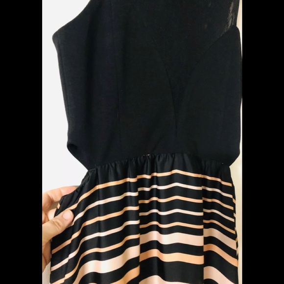 Like Mynded Dress size M Colourful Summer Mesh Maxi Boho Asymmetric Hem striped - Picture 11 of 13